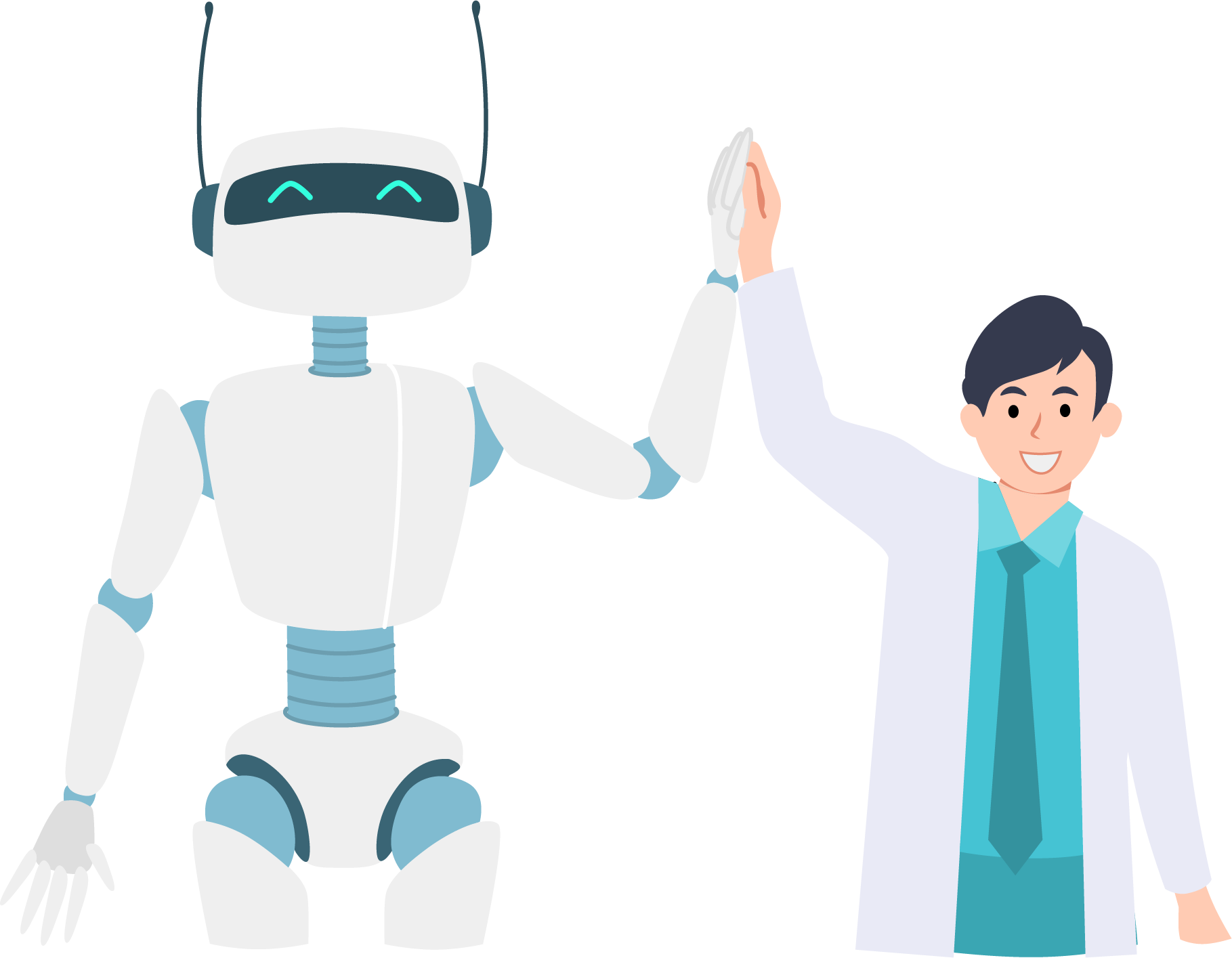 AI cell analysis robot claps hand with radiologist thanks to full automation over cell analysis in flow cytometry.